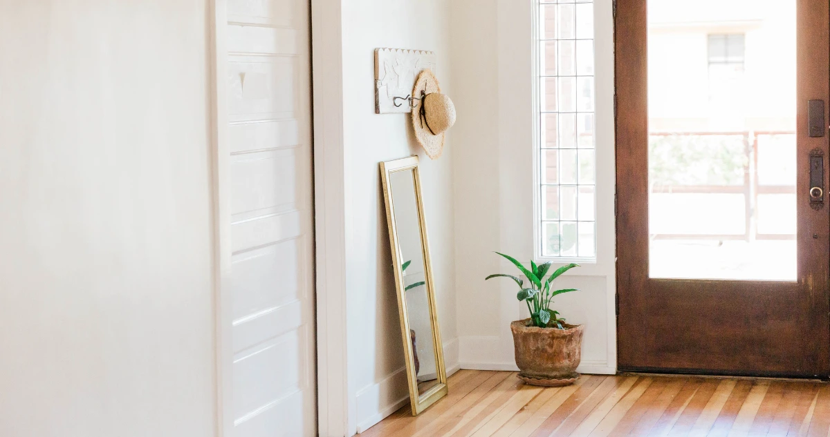 Front door in a home.