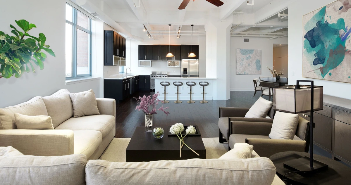 Modern living room interior.